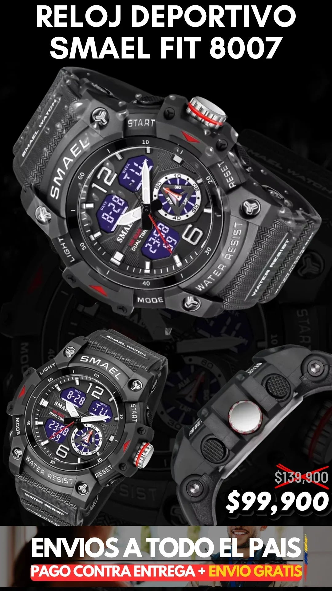 RELOJ DEPORTIVO SMAEL 8007