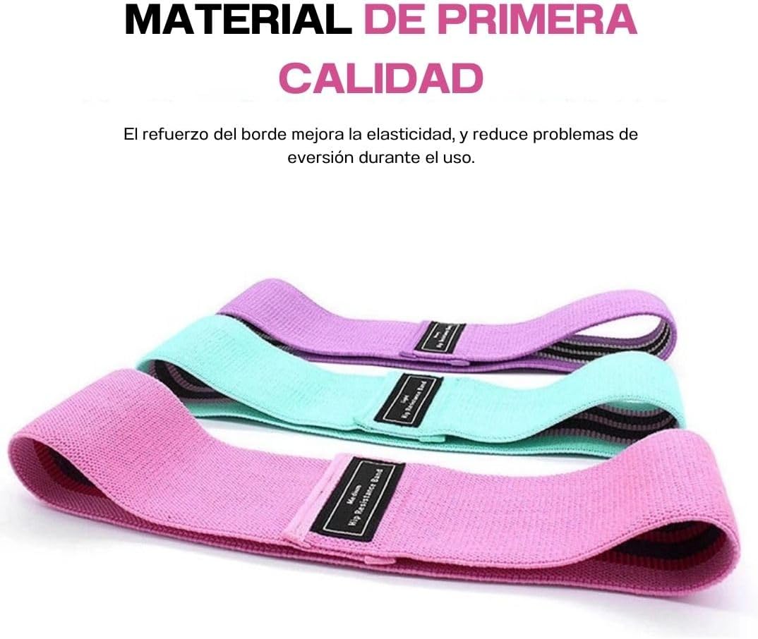 Bandas de resistencia para piernas y glúteos x3