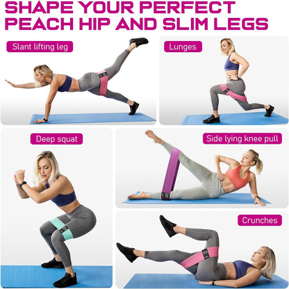 Bandas de resistencia para piernas y glúteos x3