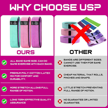 Bandas de resistencia para piernas y glúteos x3